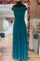 Preview: Abendkleid mit hochwertiger Chiffon Carmen-Träger